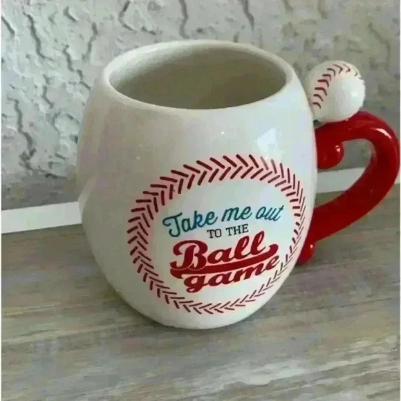 Baseball Novelty Coffee Mug/Tea Take Me Out To The Ballgame Ceramic - Picture 1 of 9
